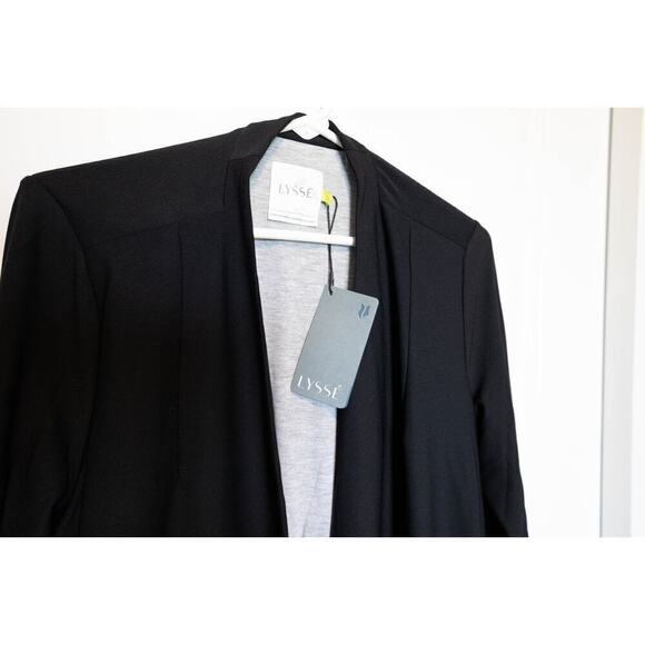 Lysse NWT Black Ladies Wrap Tie Waist Blazer Long Sleeve Size Small - Picture 5 of 9